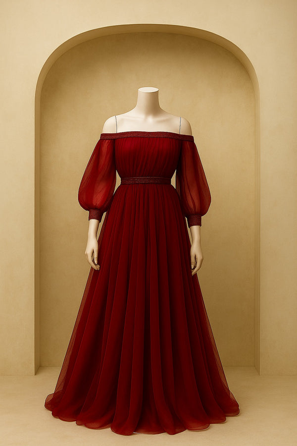 Off-Shoulder Maxi Dress