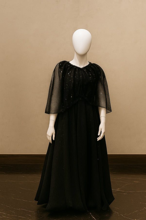 Midnight Bloom – Black Baby Frock