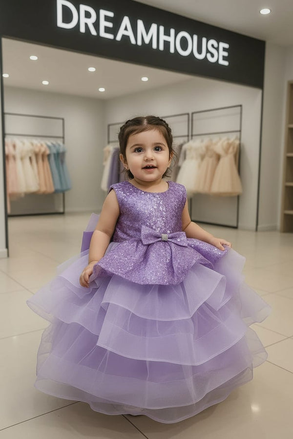 Purple Ball Gown Frock