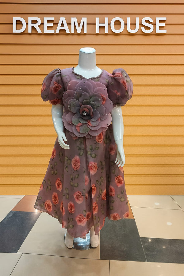 Kids' Printed Flower Frock